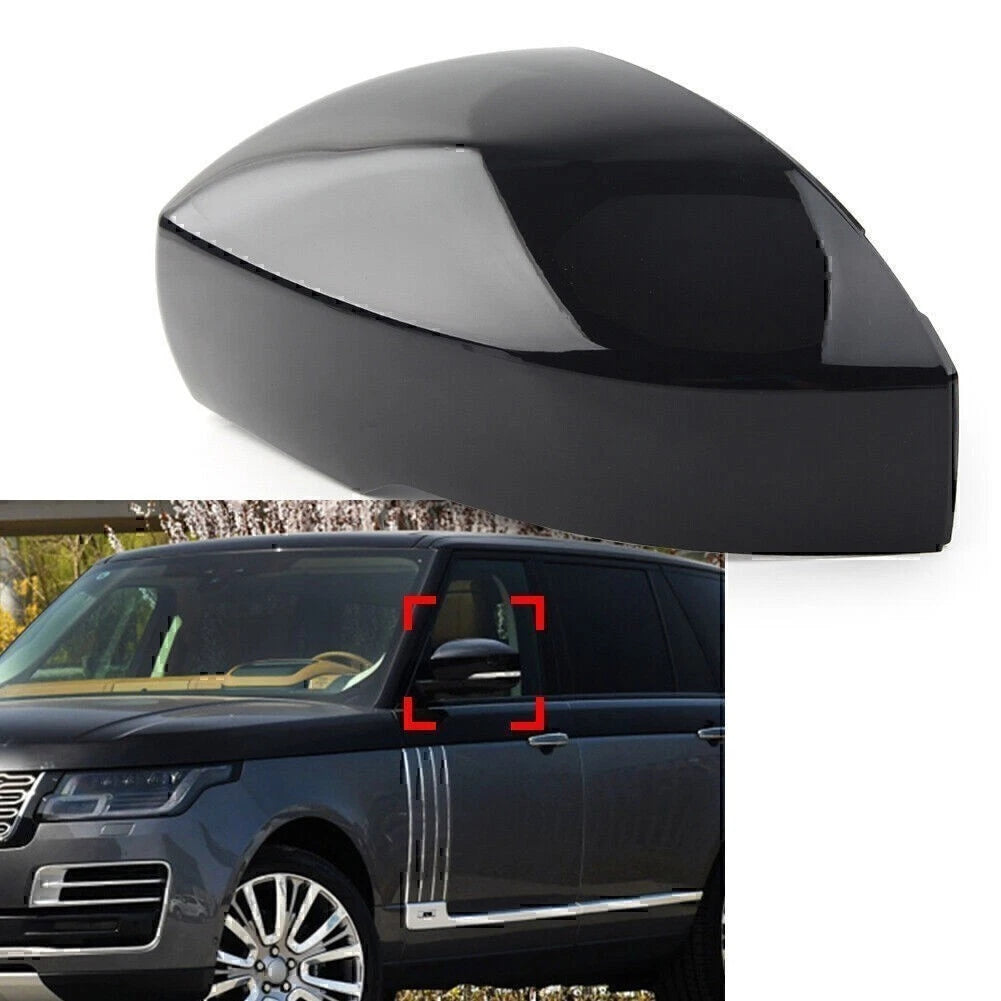 Left Rear Side Mirror Cover Cap for Land Rover Range Rover (2010–2023) Glossy Black