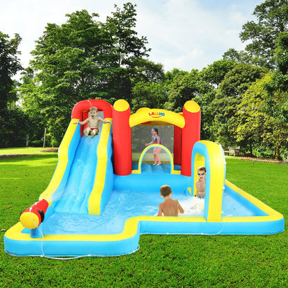 Inflatable Bounce House Water Slide Pool for Kids with Air Blower