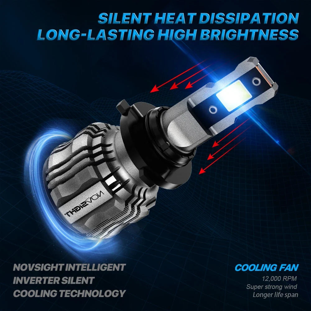 8X 9005 + H11 Combo LED Headlight Bulbs for High Low Beam (6500K)