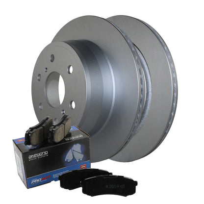 Rear Brake Kit 345mm Rotors & Akebono ProACT Pads for Cadillac Chevy GMC