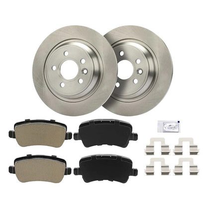 2X Brake Disc and Pad Kit Set for Volvo S60 V60 S80 V70 (18117433, 12139043)