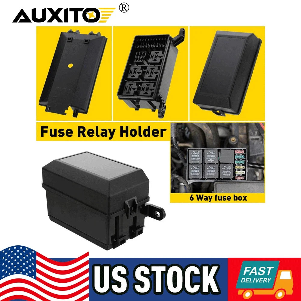 12-Slot Relay Box for Universal Automotive Fuse Relay Holder