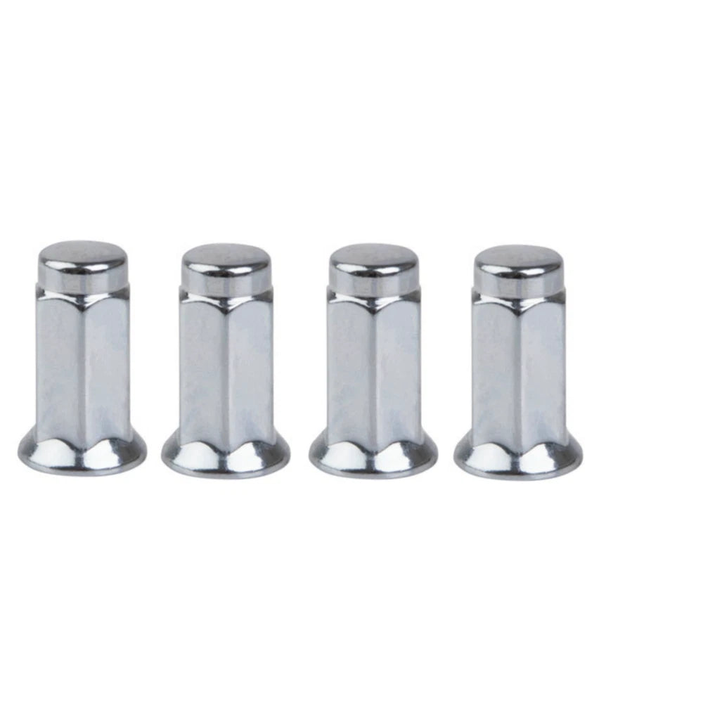 4 Pack Tusk Flat Base Lug Nut 10mm x 1.25mm Thread Pitch Chrome (178-199-0001)