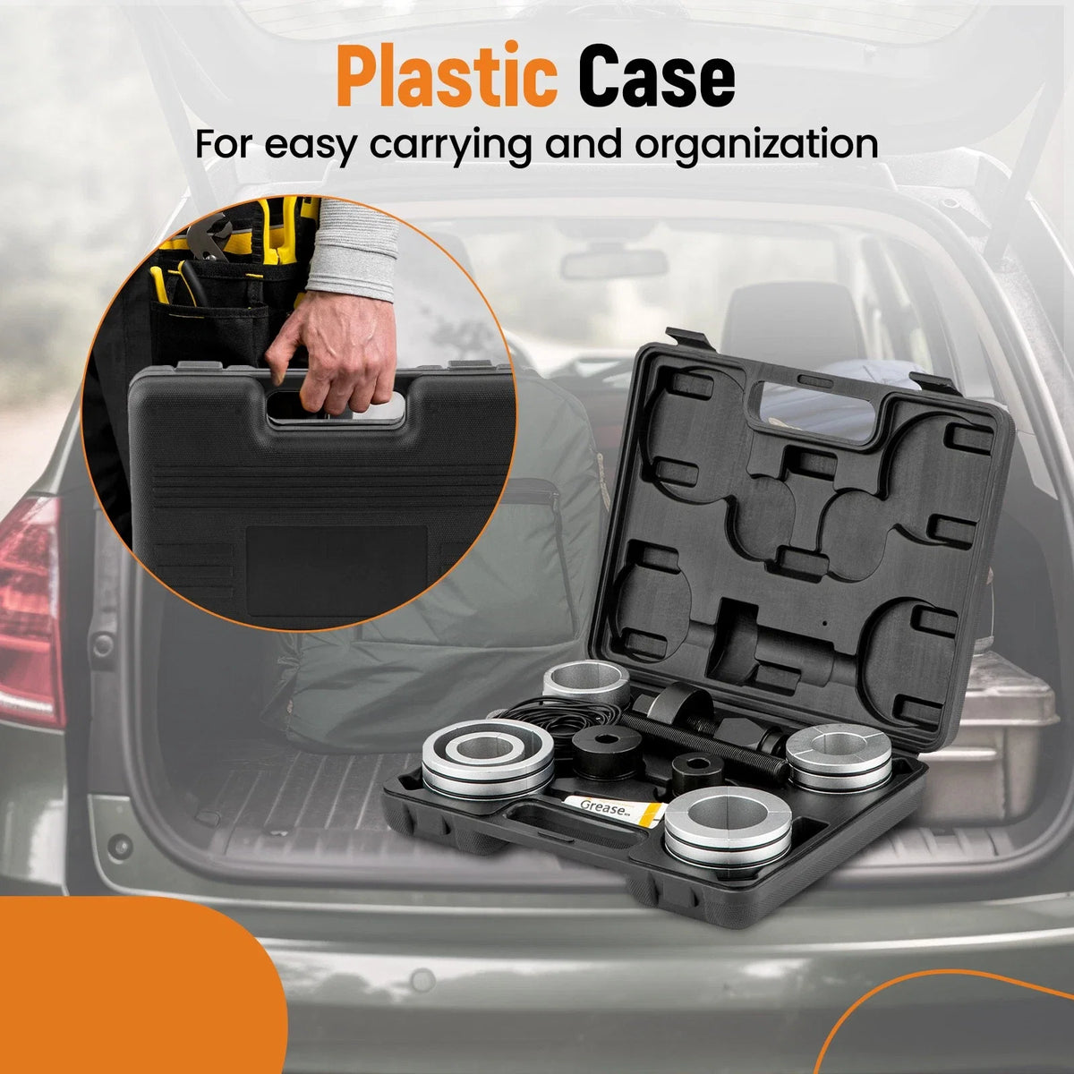 Hydraulic Exhaust Pipe Expander Tool Kit 10T for Manual Tailpipe (1-5/8" to 4-1/4")