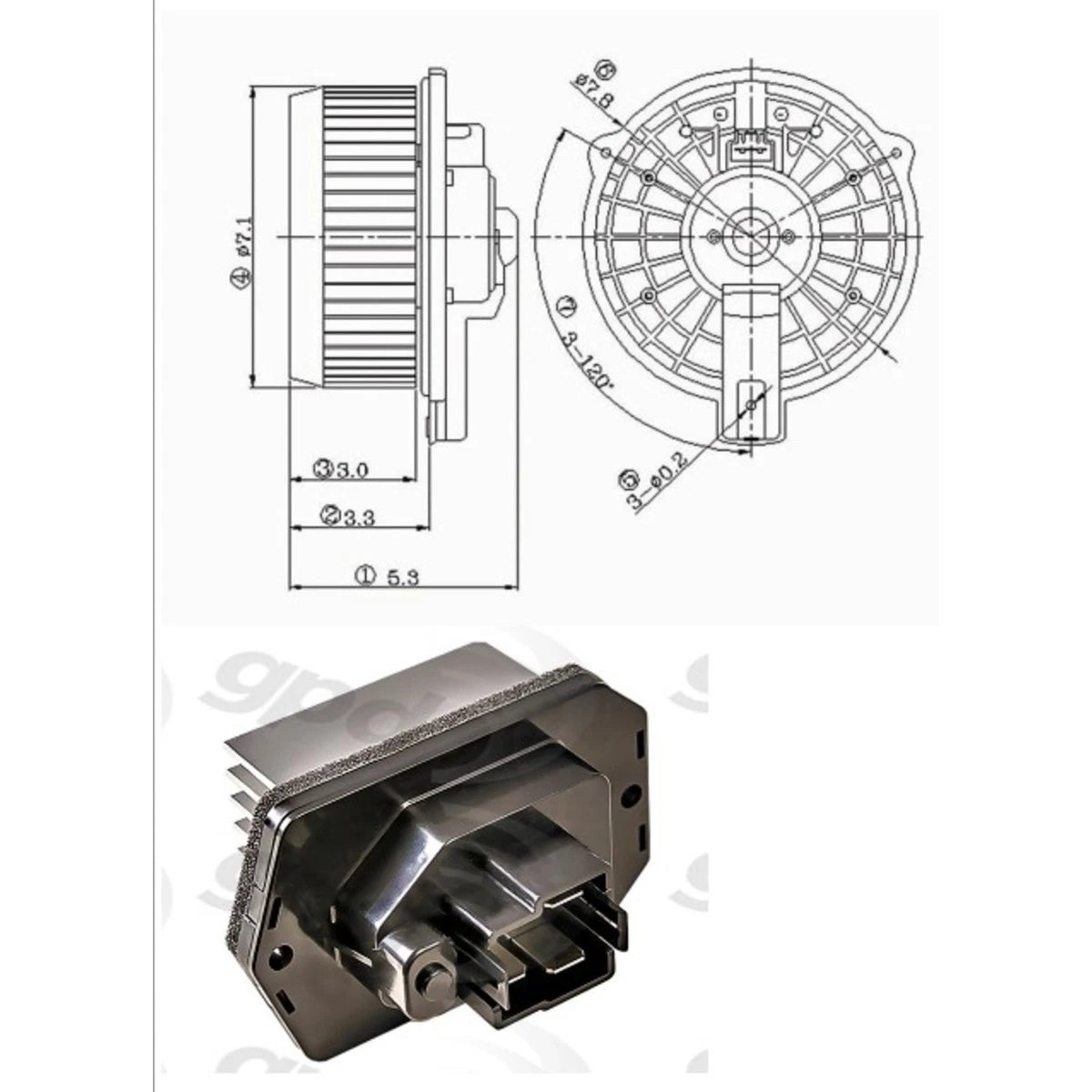 Blower Motor Kit for Honda Ridgeline, Odyssey, Acura RL (2005–2014) - KIT-201009-173
