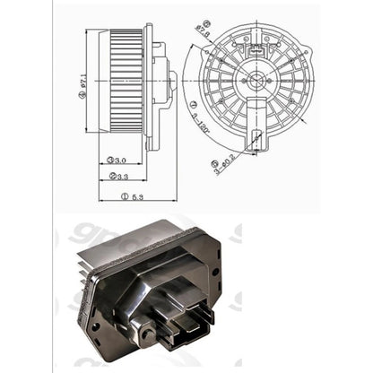 Blower Motor Kit for Honda Ridgeline, Odyssey, Acura RL (2005–2014) - KIT-201009-173