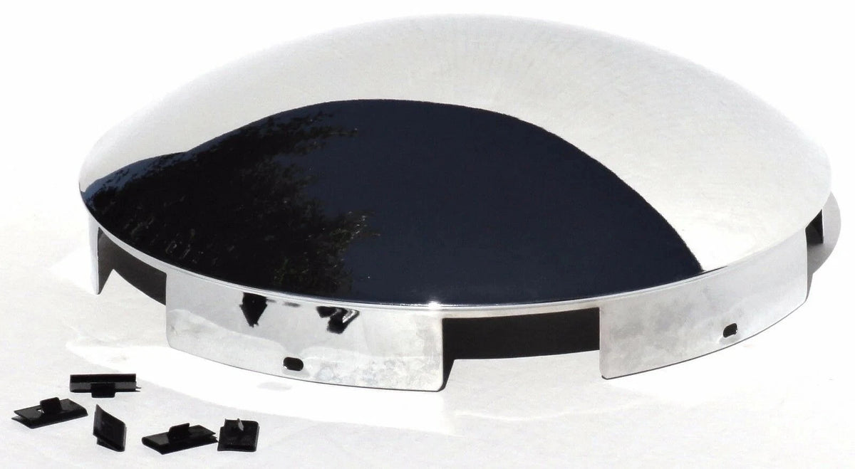 Set of 2 Front Hub Caps for Aluminum Wheels - Chrome 1" Lip UP#10119