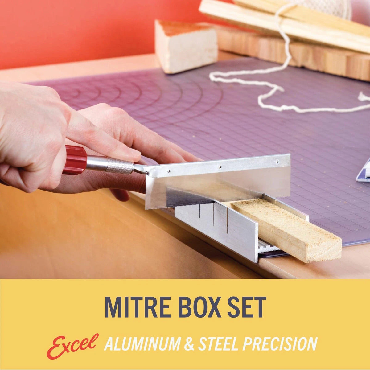 6-Inch Metal Mitre Box Set for Precision Cutting