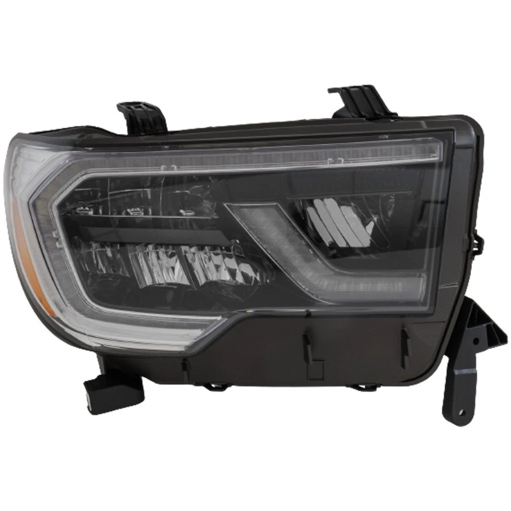 Headlight for Toyota Sequoia (2018–2022) Passenger Side Clear Lens LLX-TO2503265-CL360A70, TO2503265