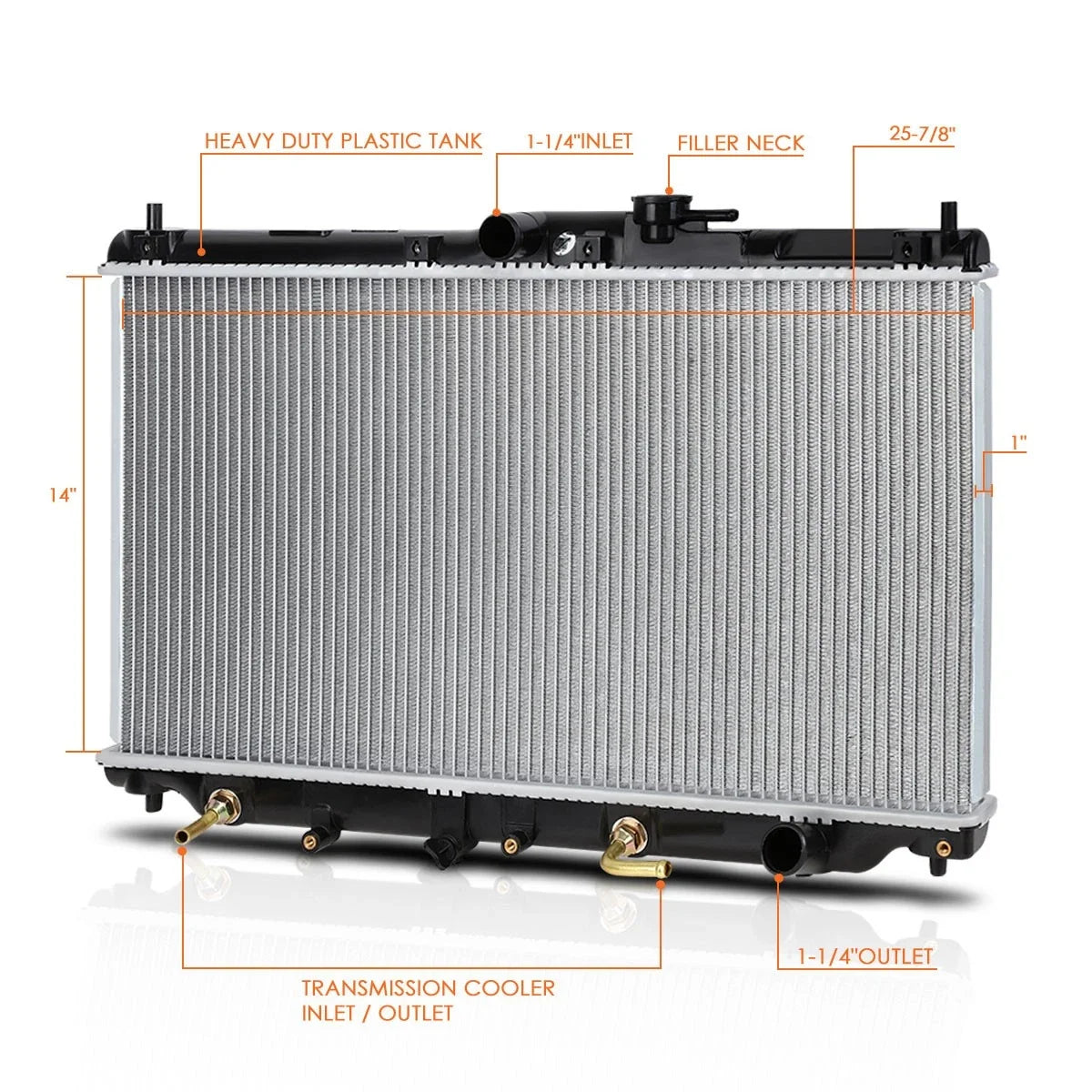 Aluminum Core Radiator for Honda Accord/Prelude (1990–1996) DPI-19