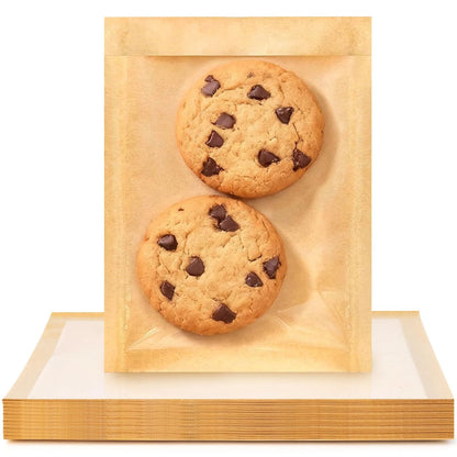 100 Pack Cookie Bags 5.1 x 7.5 Inch Brown