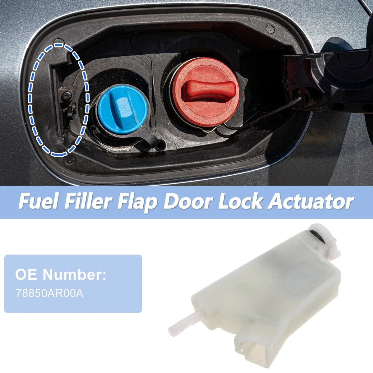 Set of 1 Fuel Filler Flap Door Latch Lock Actuator Motor for Nissan Rogue (2008–2013)