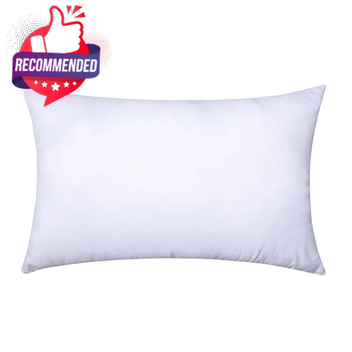 12x20 Inch White Pillow Insert for Home Decor (No Part Numbers)