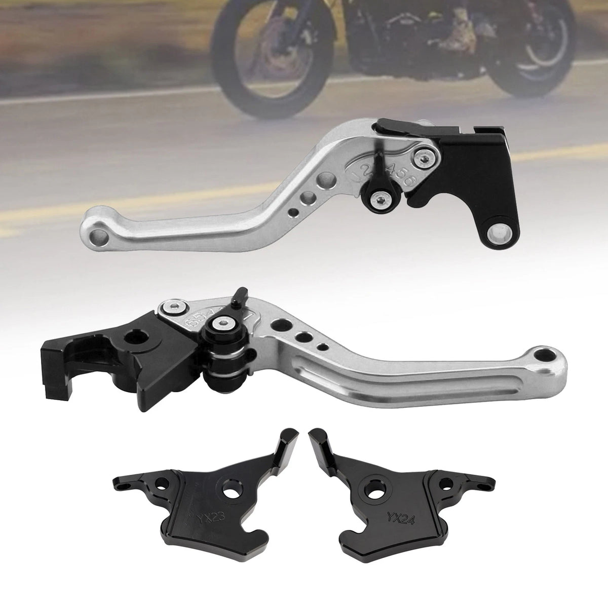 Short Clutch Brake Lever for Yamaha XMAX 300 (2023–2025) M543-S110-Silver