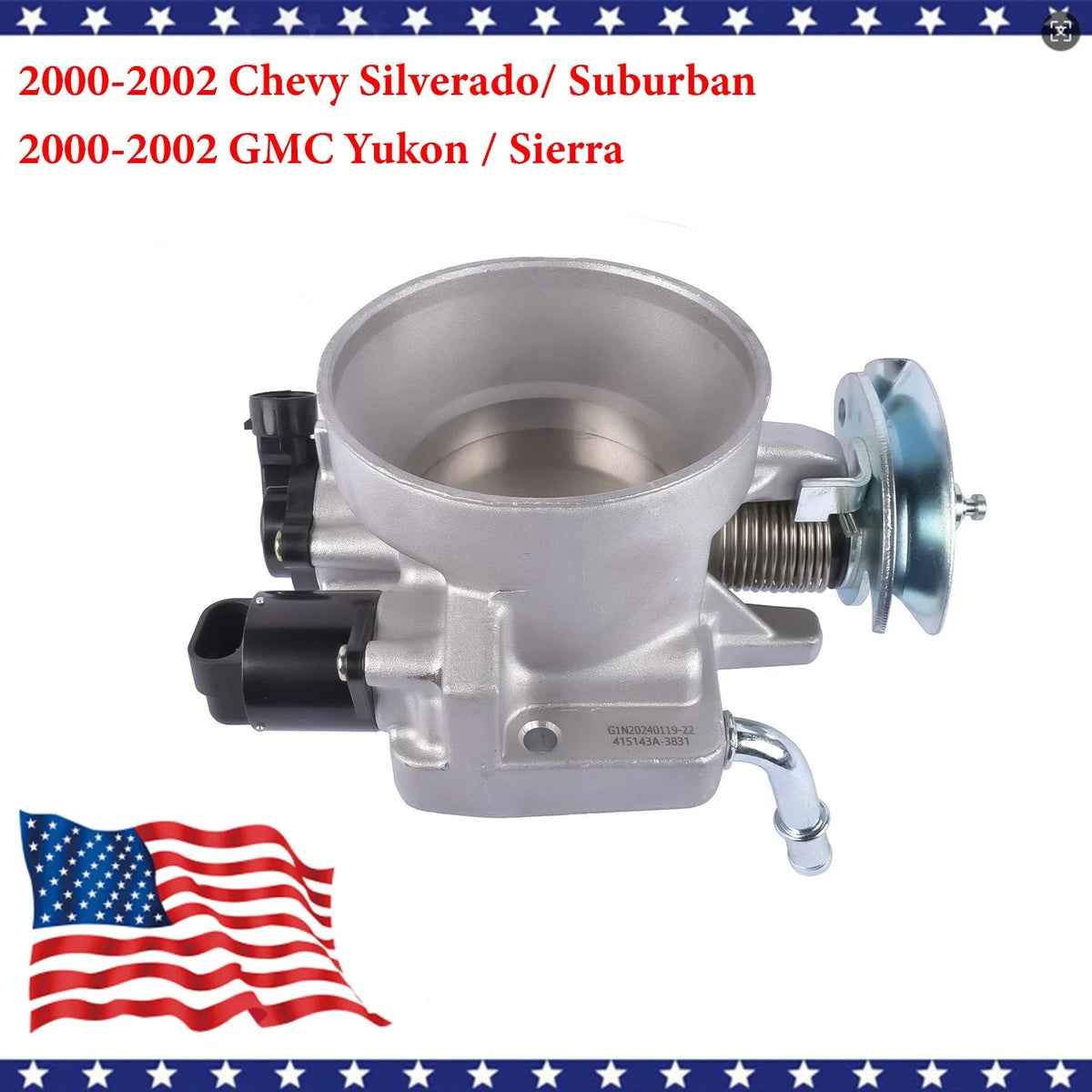 Throttle Body for GMC Yukon Sierra Chevrolet Silverado 1500 2500 (2000–2002)