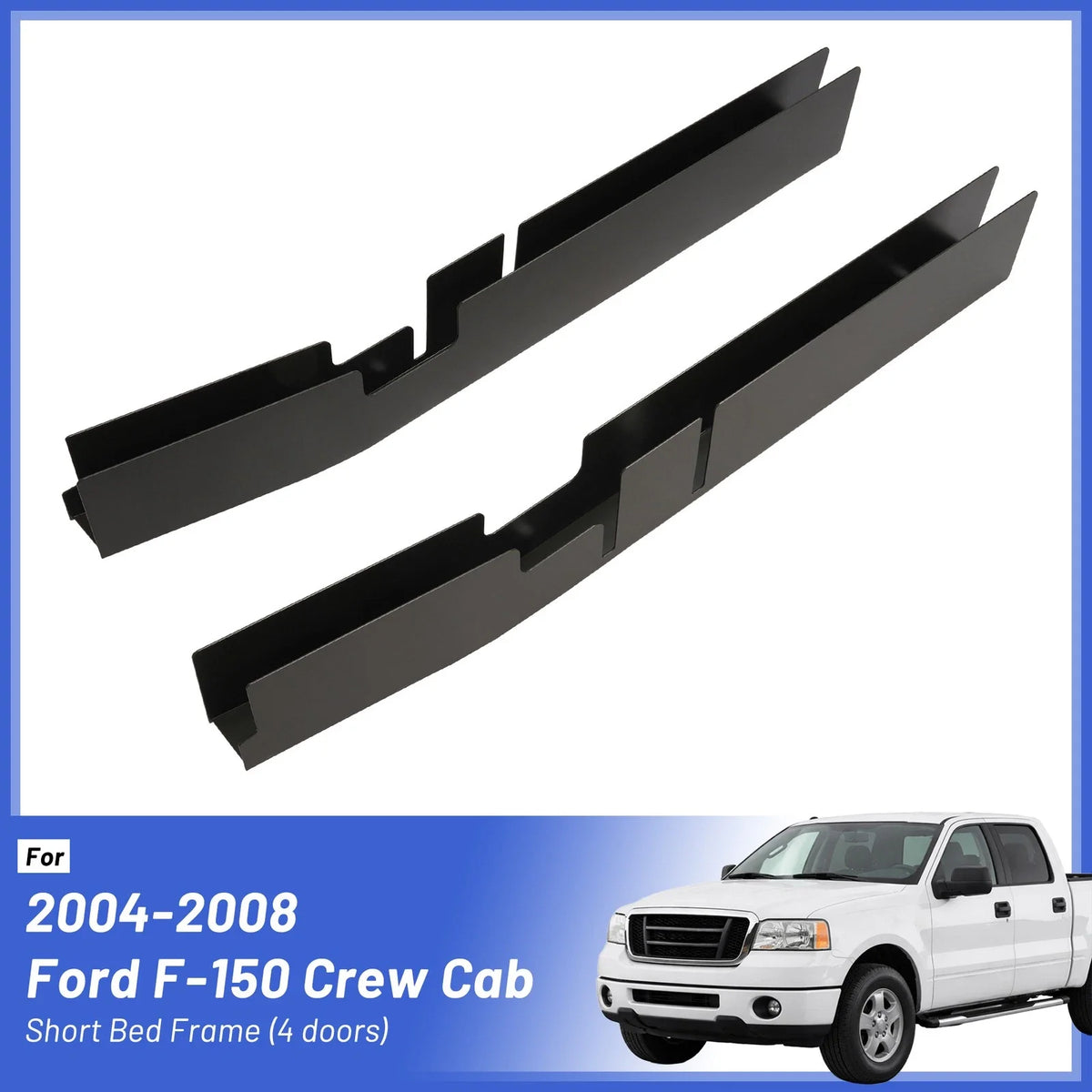 Mid Frame Rail Rust Repair Set for Ford F150 (2004–2008) Super Crew Cab