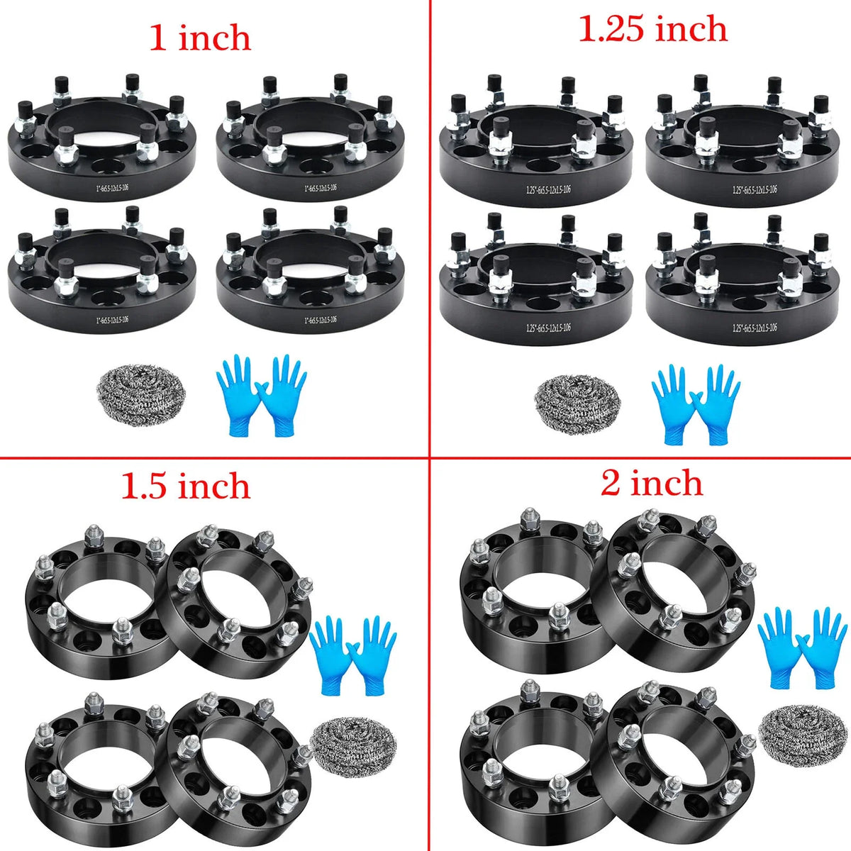 Set of 4 Wheel Spacers for Toyota Tacoma 4Runner Tundra (2005–2023)