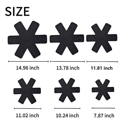 Set of 6 Pot and Pan Protectors for Kitchen Cookware (Various Sizes)