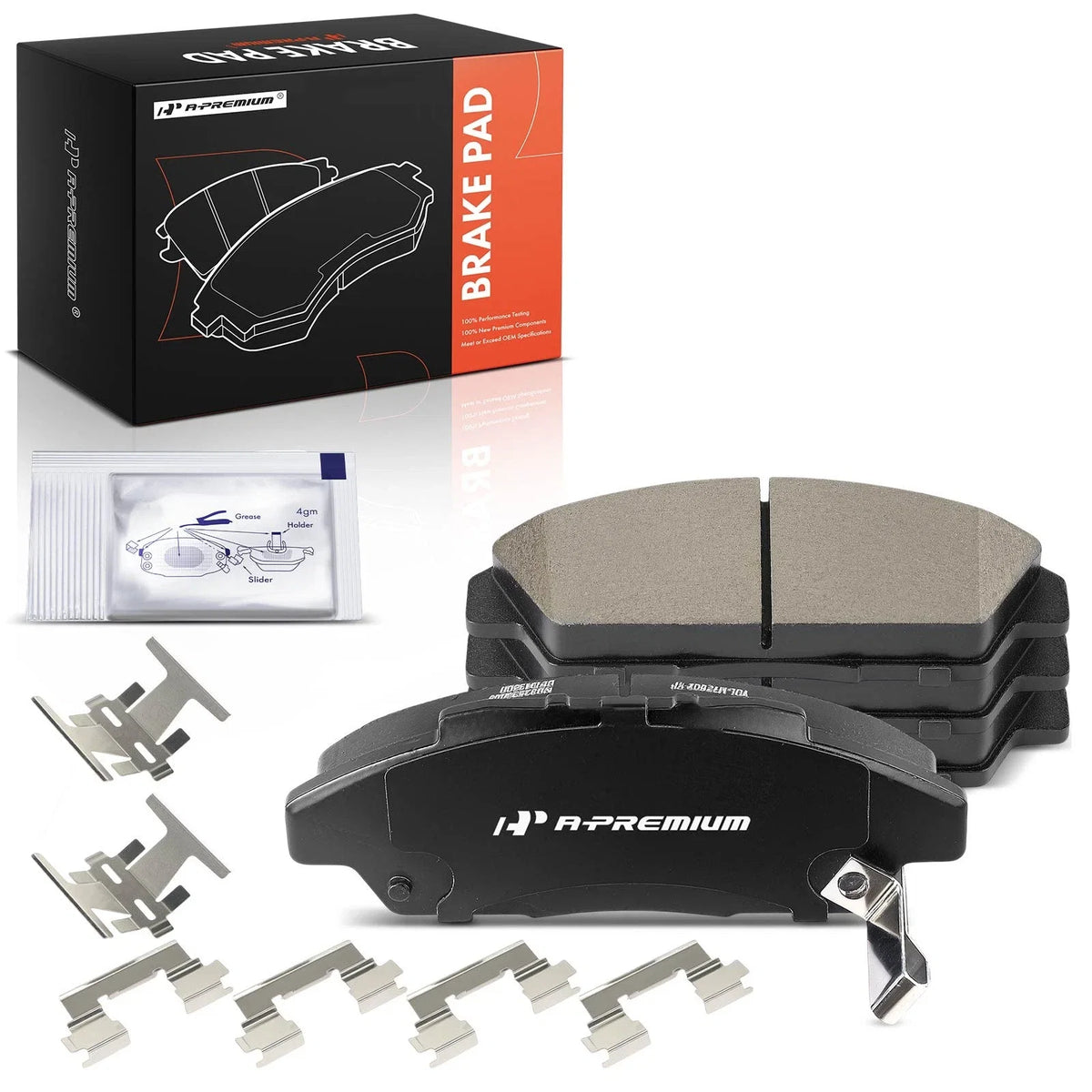Set of 4 Front Ceramic Brake Pads for Honda Accord (1990–1993)