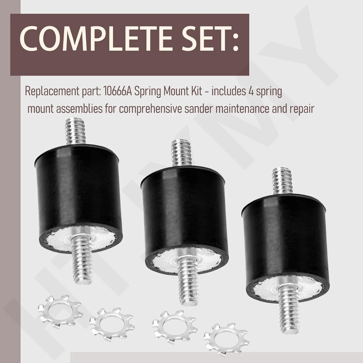4 Pack Replacement Spring Mount Kit for Clarke 10666A 18" Floor Sander