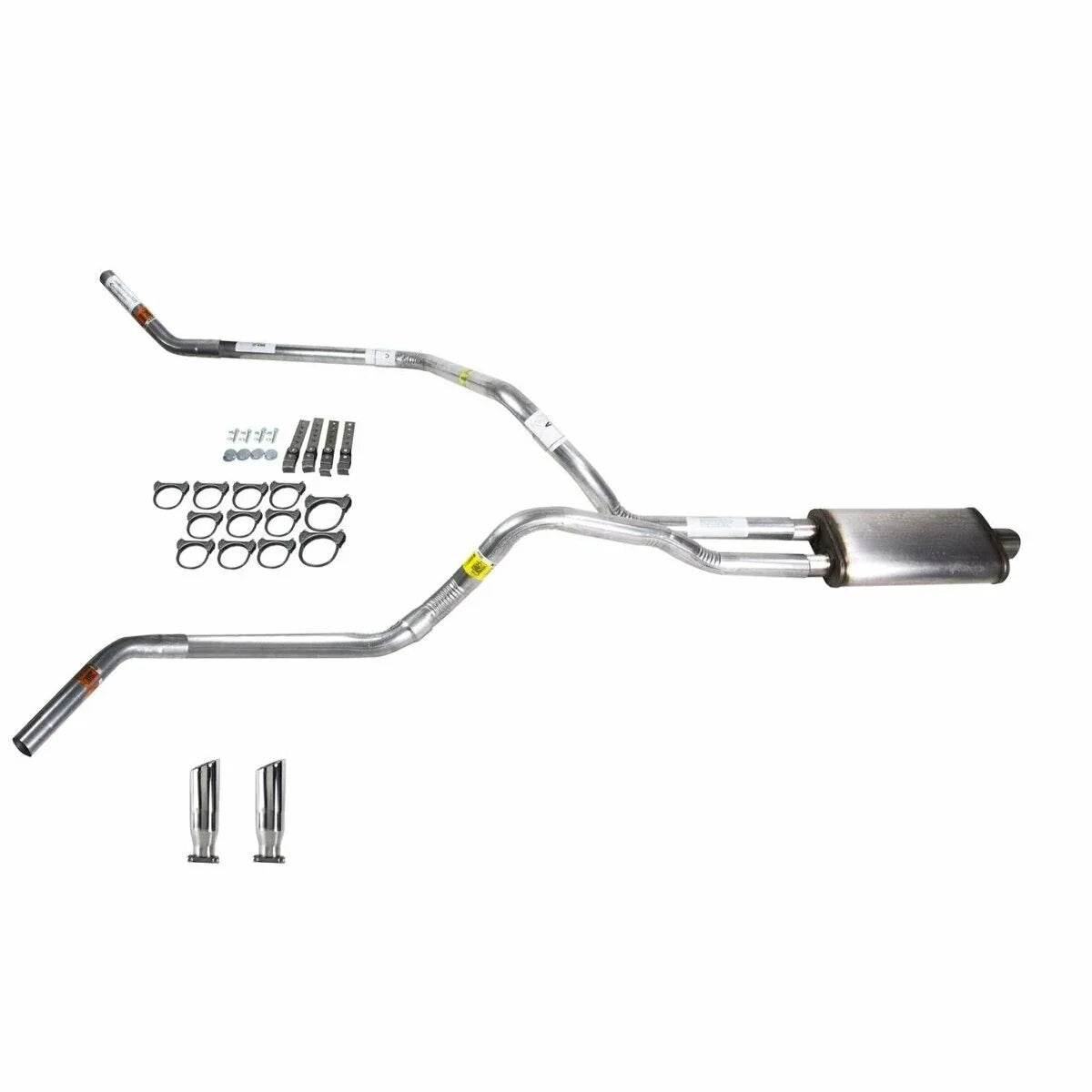 Dual Exhaust 2.5" Pipe Muffler with RC Tip for Dakota (1997–2005)