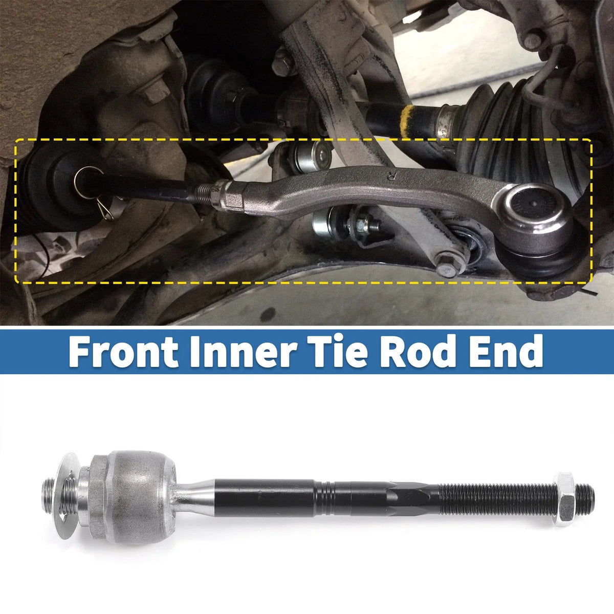 2X Front Inner Tie Rod End Links for Ford Fusion (2013–2020) Lincoln MKZ (2013–2020)