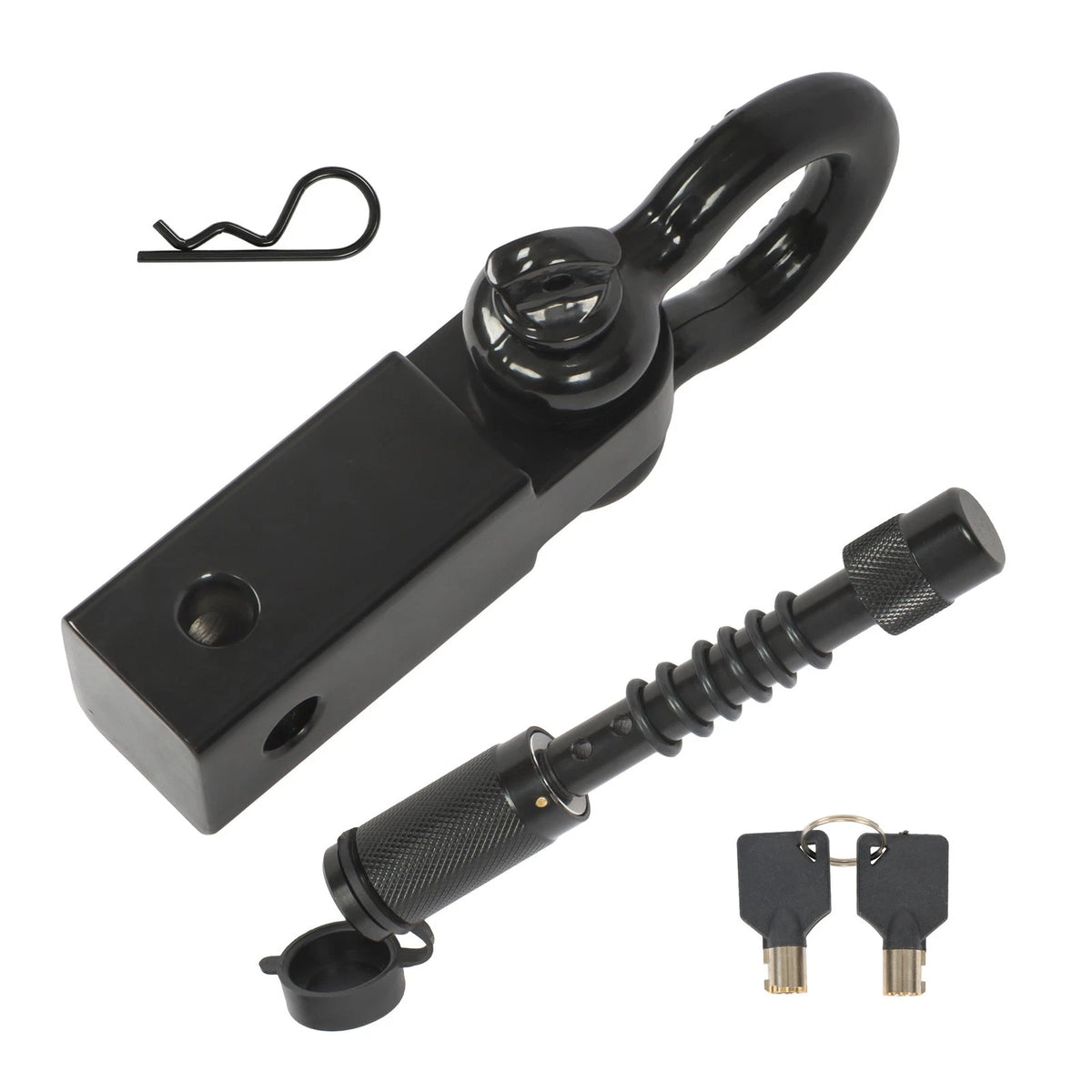 2" Solid Steel Anti-Theft Shackle Hitch Receiver for Trucks Off Road (BCK39380K)