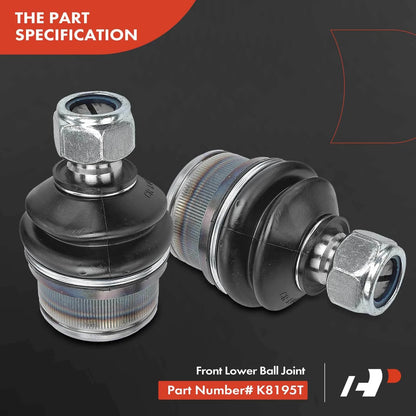 Set of 10 Front Inner Ball Joints for Ford F250 4WD (E5TZ3304B, K8195T)