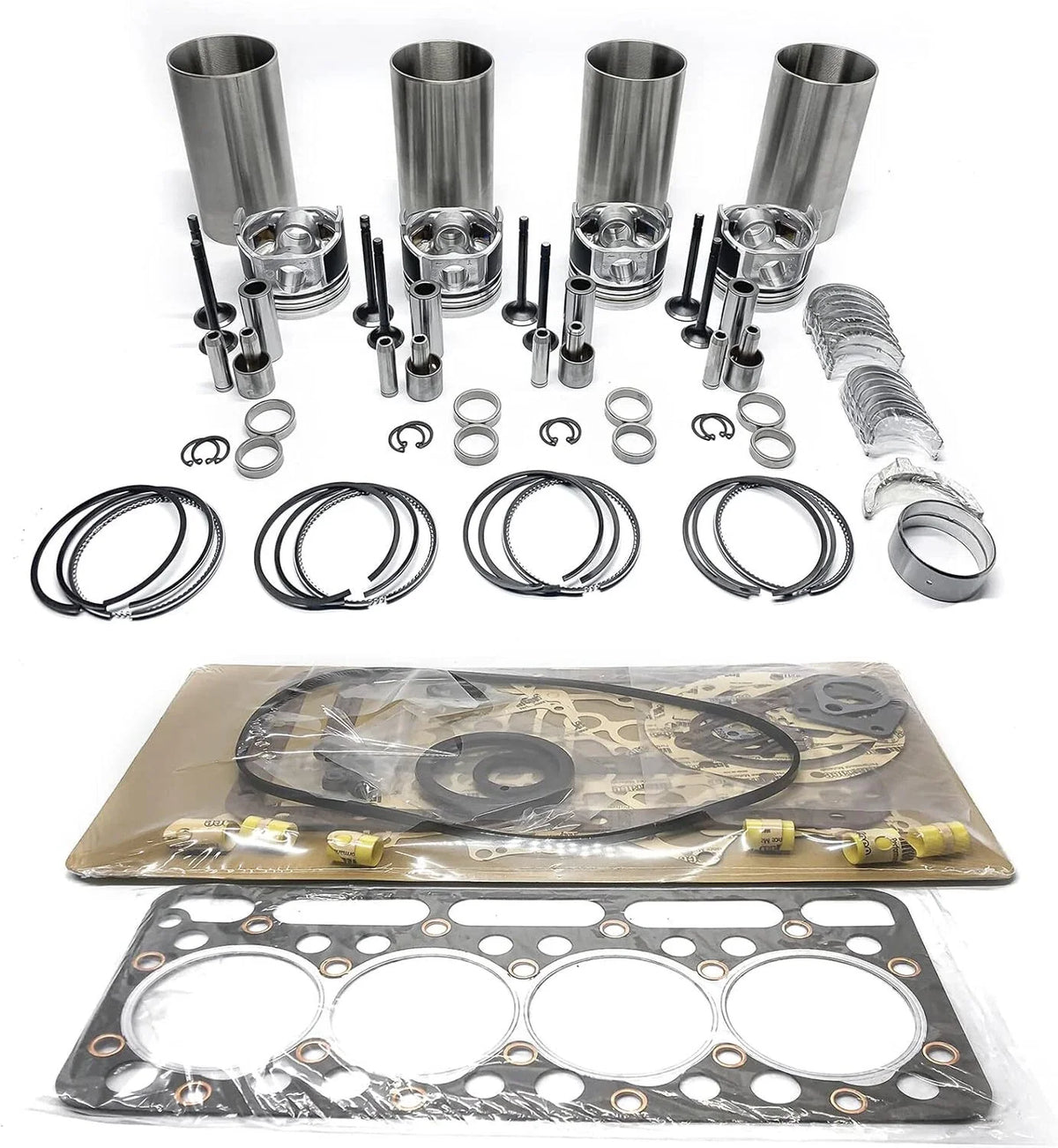 Overhaul Rebuild Kit for Yanmar 4TNE106 4D106 (Engine Repair Piston Gasket Set)