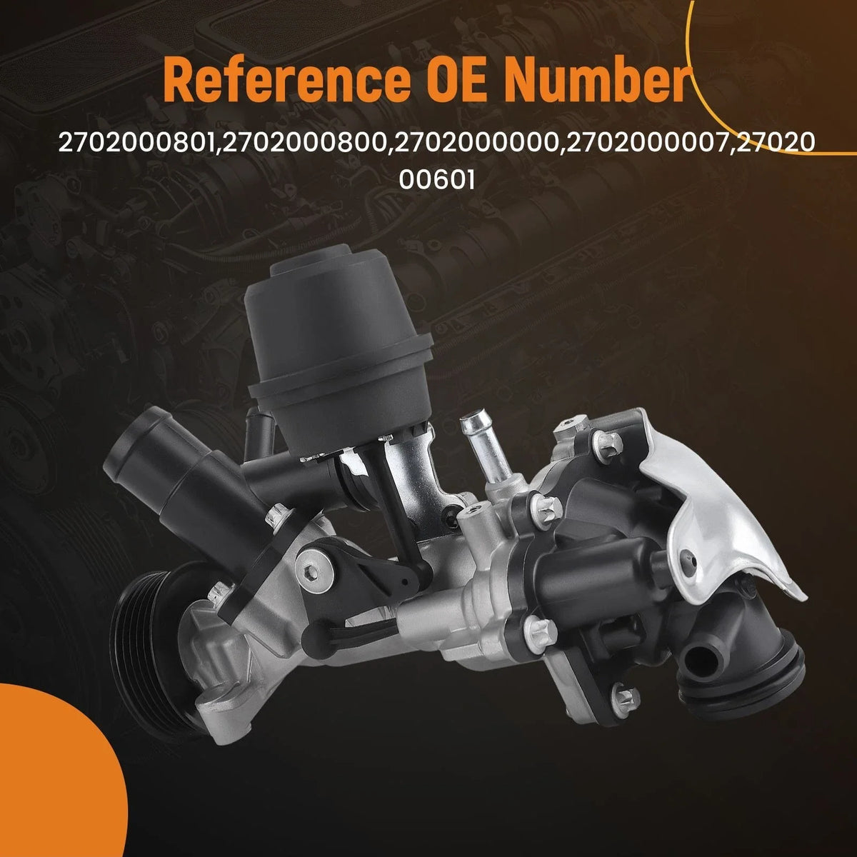 Water Pump for Mercedes Benz CLA250 GLA250 2.0L (2014–2019) 2702000801