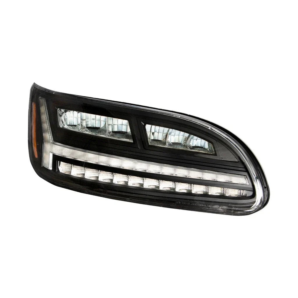 LED Headlights Kit with White Light Bar for Peterbilt 386 (2006–2016)