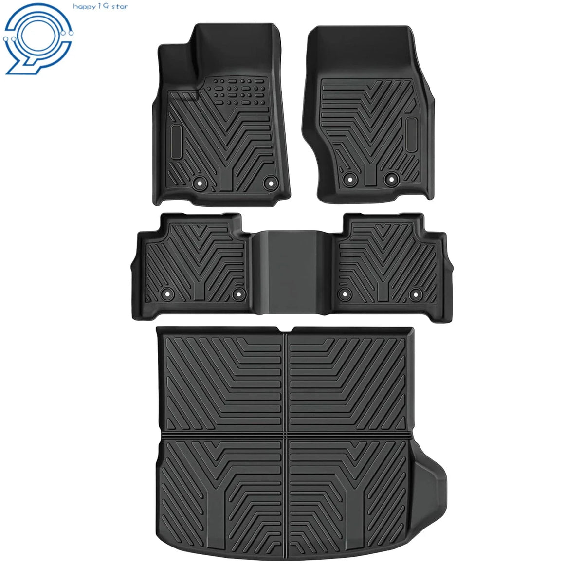 Set of 4 3D All Weather Floor Mats for Jeep Grand Cherokee (2022–2025) TPE