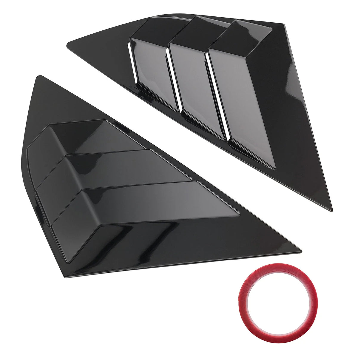 ABS Painted Louvers for Ford Focus MK3 Hatchback (2012–2018) Black