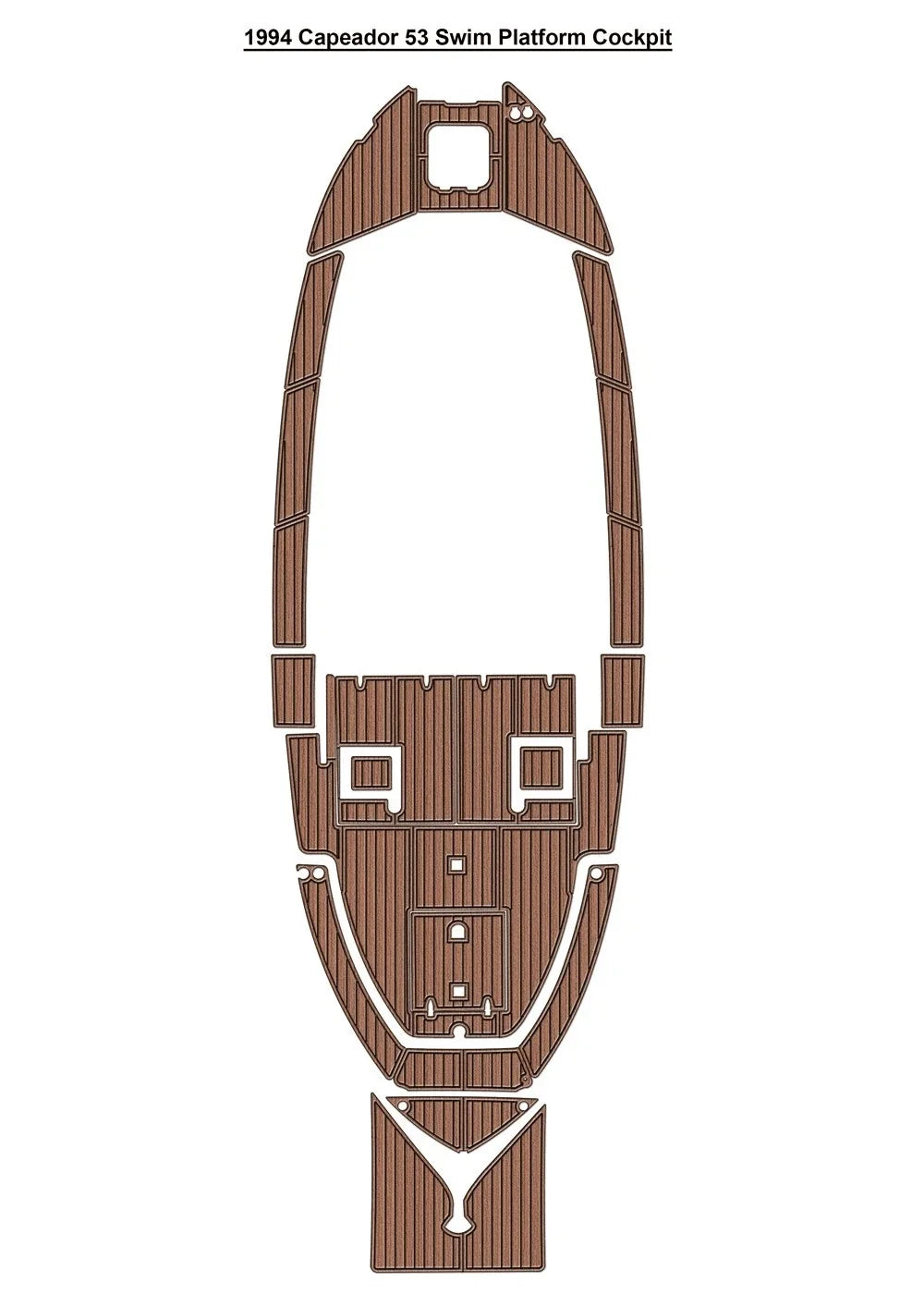 EVA Pads for Capeador 53 Swim Platform Cockpit Boat (1994)