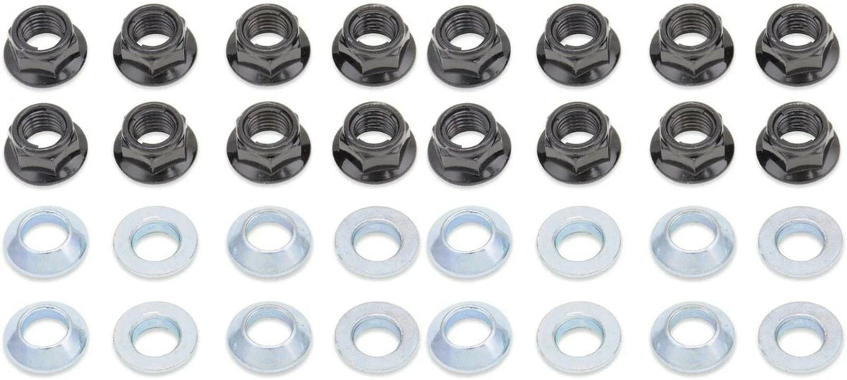 16 Black Lug Nuts for Hiper DWT Wheels (YFZ450, Banshee, Raptor 700/660/250/125)