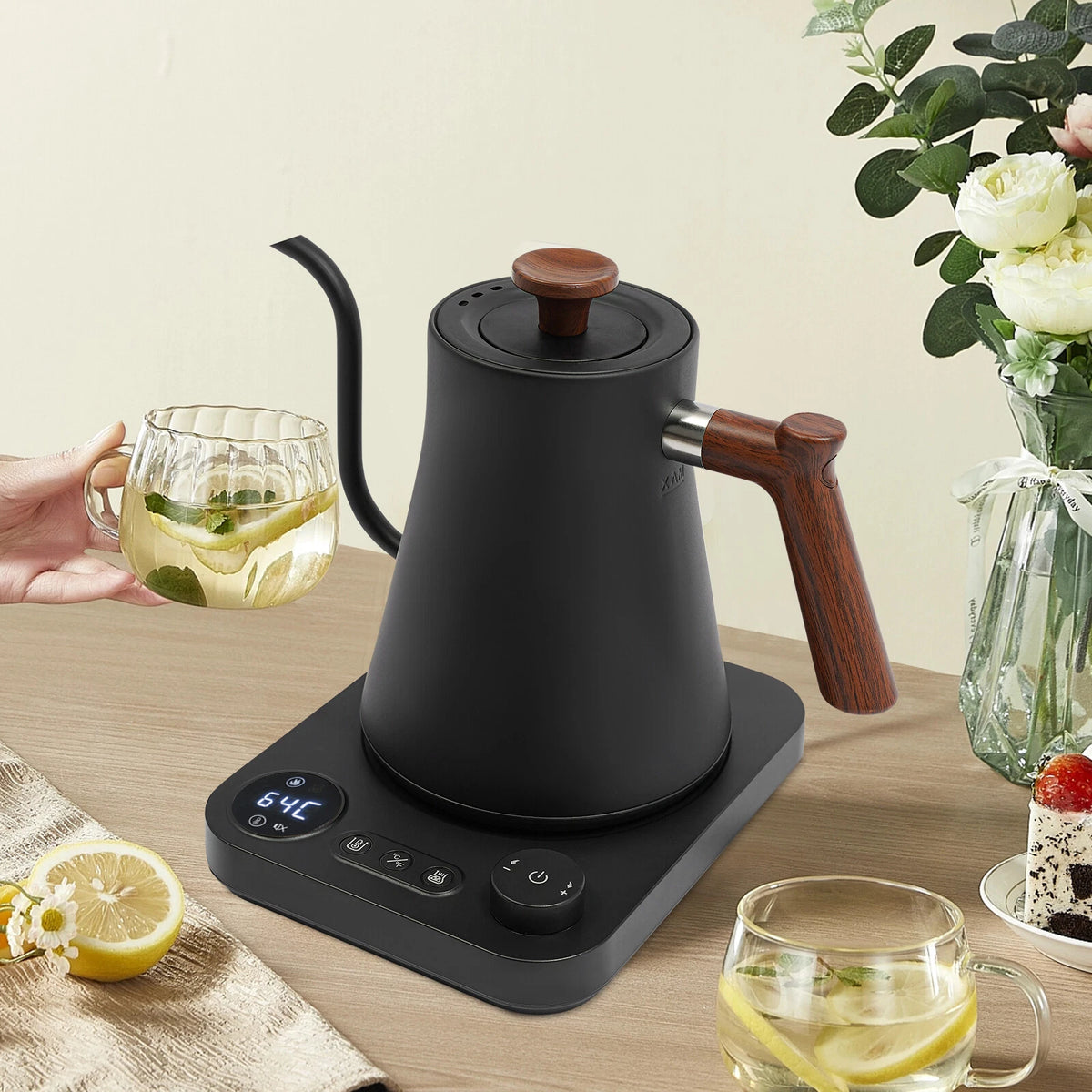 Electric Gooseneck Kettle for Tea Brewing (1200W)