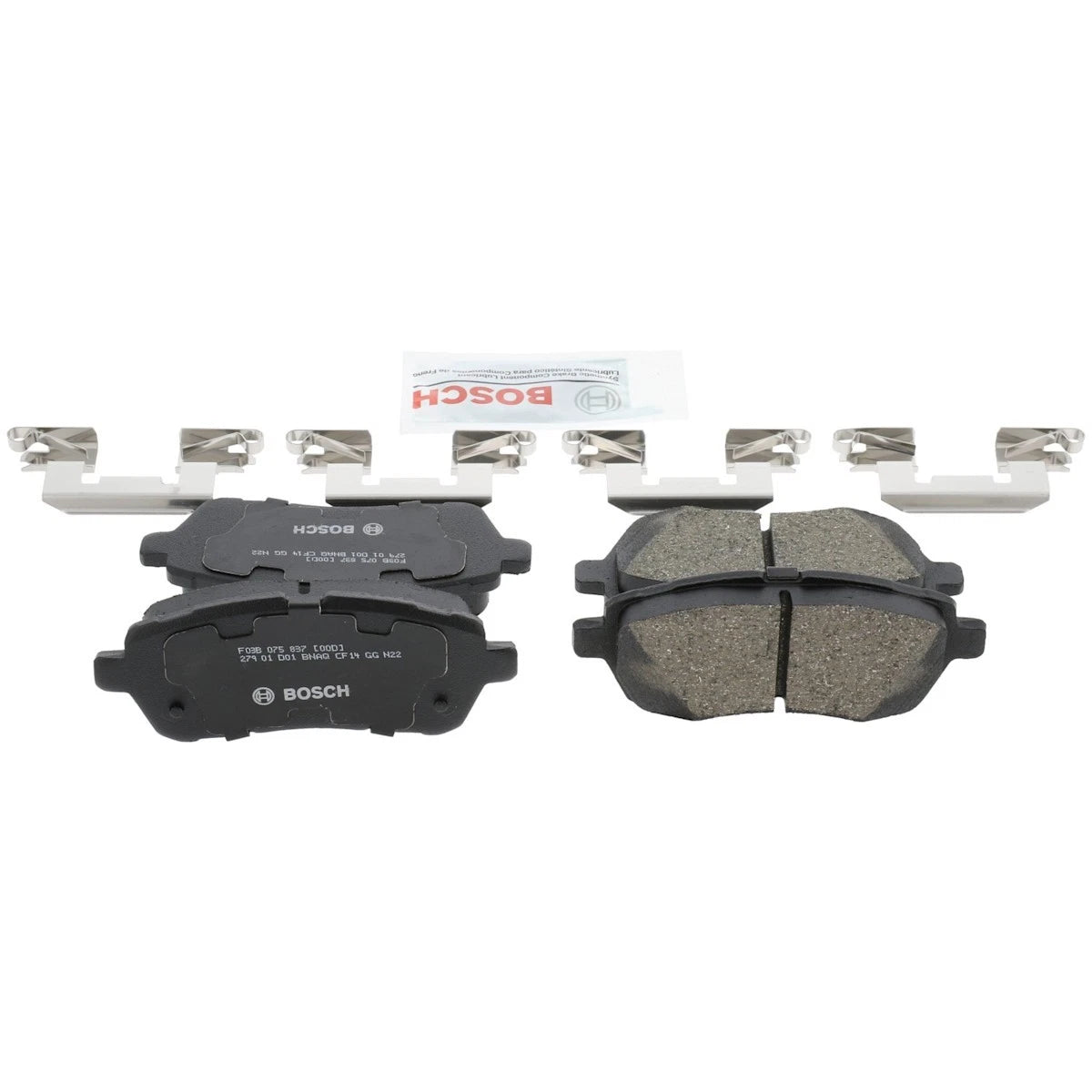 2X Bosch Brake Pad Set Front BC1454A for Mazda 2 (2011–2014)