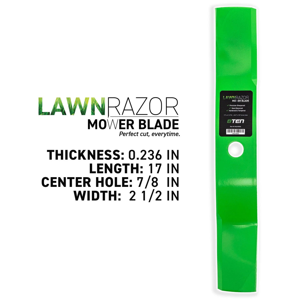 6X LawnRAZOR Blade for John Deere ZTrak Z510A Z810A (M136194)