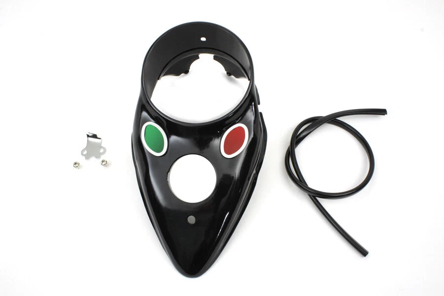 Black Replica Cateye Dash Panel for Harley Davidson EL FL WL (1939–1946)