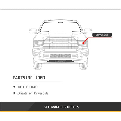 Driver Side Headlight Assembly for Dodge Durango (2014–2015) MLX-SHECHDURA14C-150QL-CL360A50, CH2502256