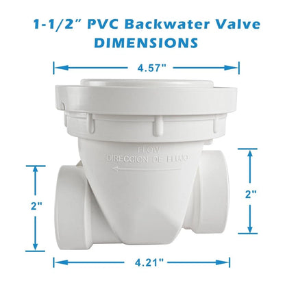 1-1/2 Inch PVC Backwater Valve for Hydro Master