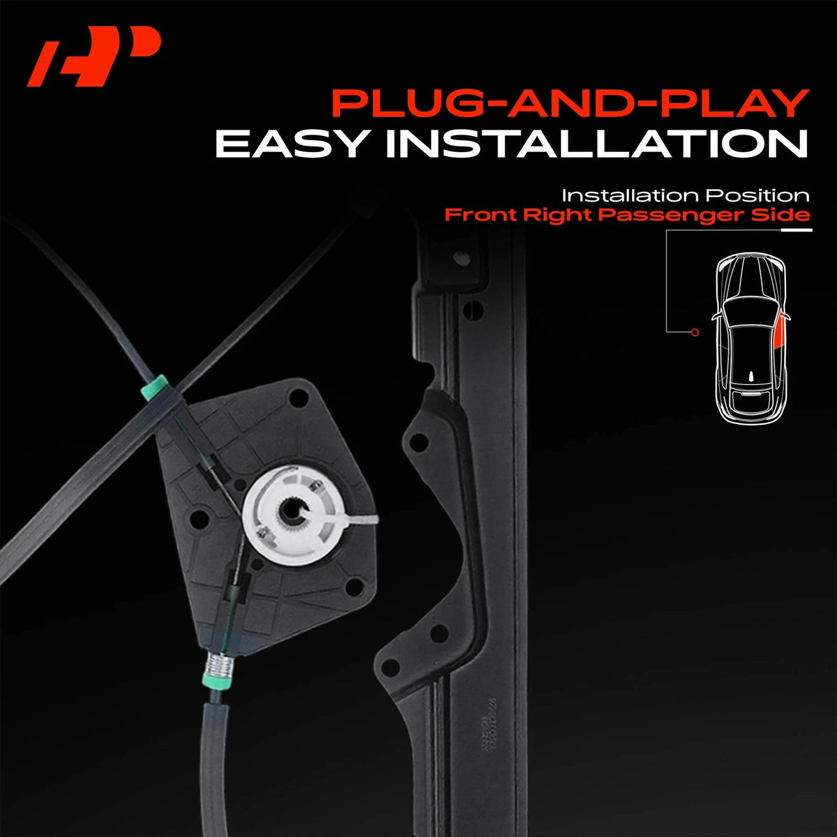 Front Passenger Side Power Window Regulator for Nissan Sentra (80720ET000, NI1351167, 752-283)