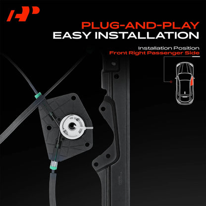 Front Passenger Side Power Window Regulator for Nissan Sentra (80720ET000, NI1351167, 752-283)