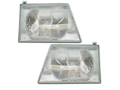 Headlight Assembly Set for Ford E150 Econoline (1992–1996) 51198HGRM