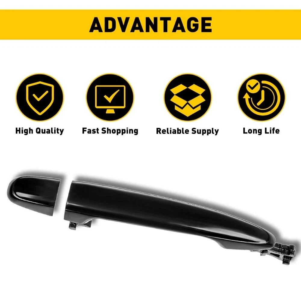 Set of 2 Exterior Door Handles for Toyota Camry (2007–2011) Black