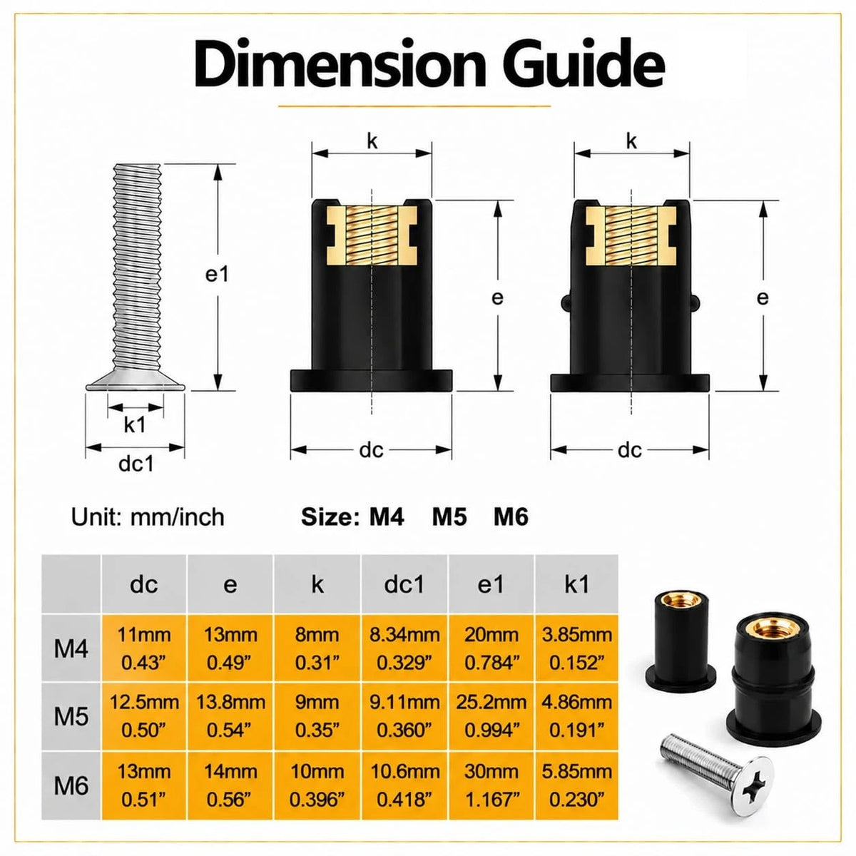 24Pcs Neoprene Well Nuts Kit for Automotive Applications (Universal)