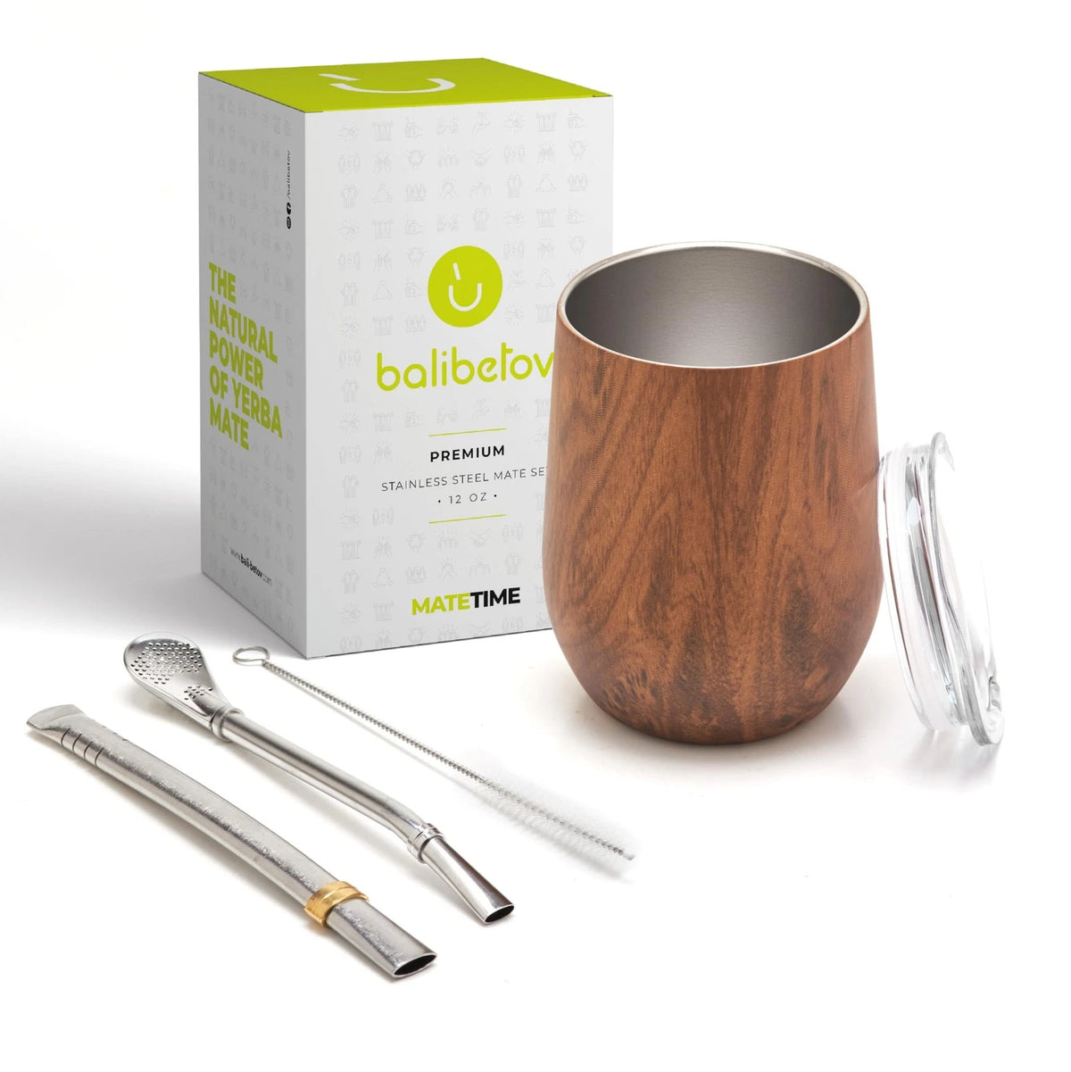 Set of 4 Stainless Steel Yerba Mate Gourds for Premium Experience