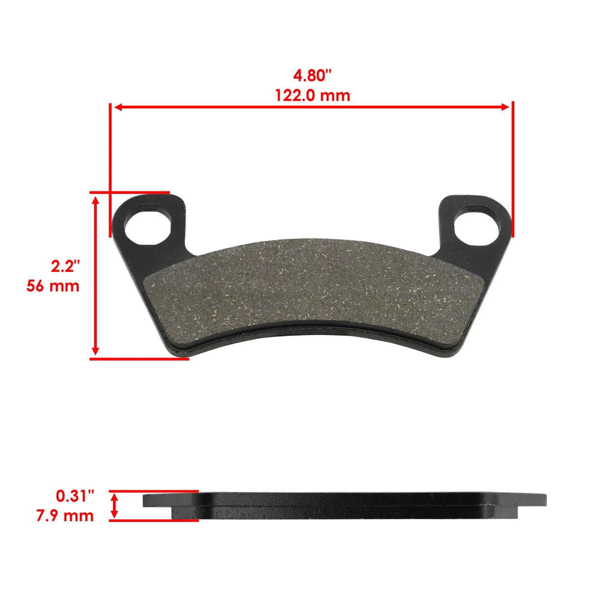 Set of 2 Semi-Metallic Brake Pads for John Deere (AM148144, AM148755)