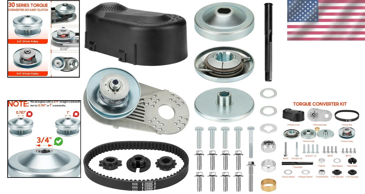 Clutch Kit for 30 Series 2-7HP Go-Kart Mini Bike (Customizable Performance)