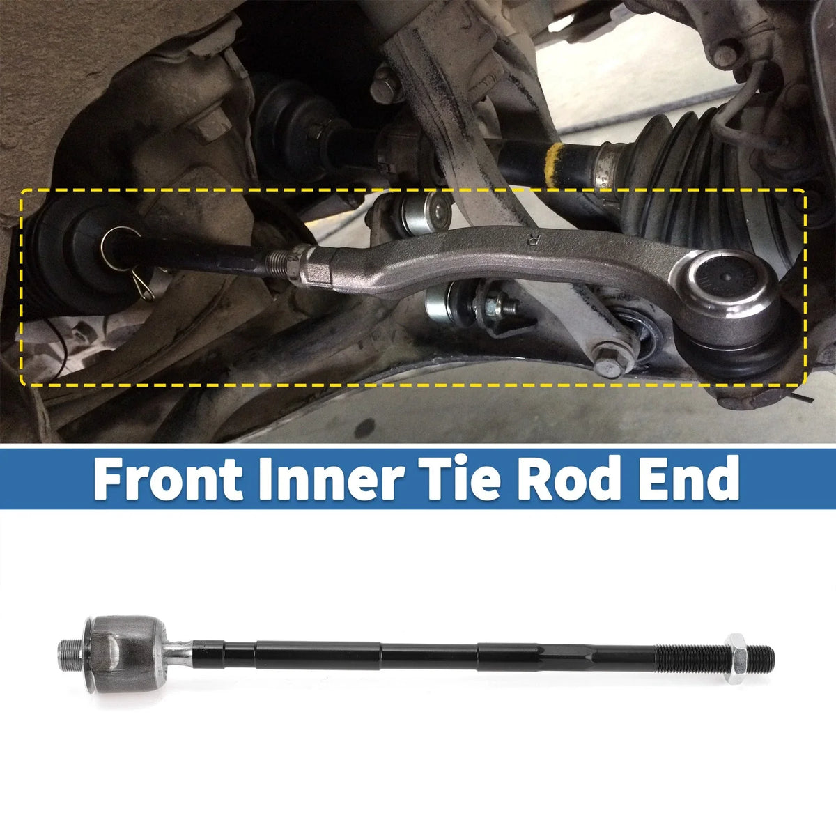2X Front Inner Tie Rod End Links for Nissan Altima (2002–2006) Maxima (2004–2008) 656320659956